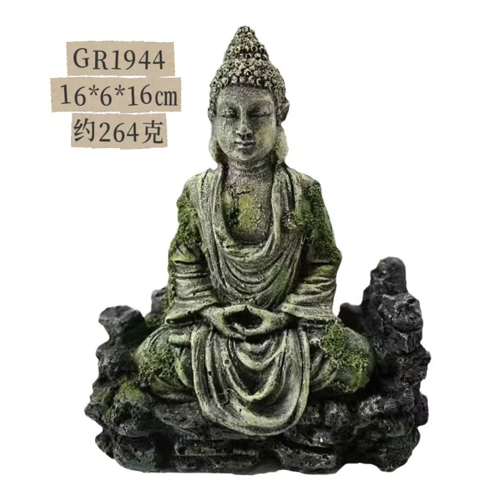 Color primario, figura de arena clara, estatua de Buda, decoración de peceras, decoración de Wukong, accesorios de micropaisaje, fábrica de bonsáis