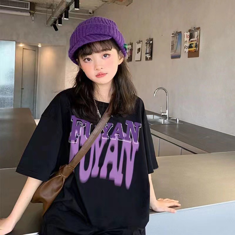 男女童短袖t恤夏季新款中大童洋氣潮牌炸街半袖兒童寬鬆純棉上衣