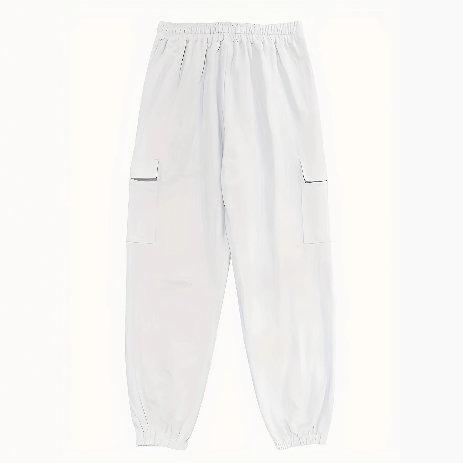 Men's Linen-Cotton Casual Jogger Pants, Relaxed Fit Drawstring Multi-Pocket Trousers For Autumn_viptrois.com