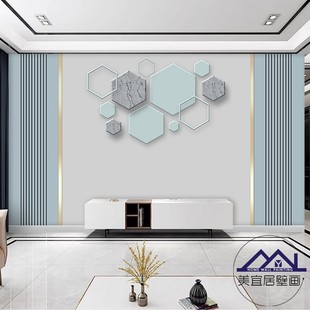 Living Room Tv Background Wall Wallpaper Wall Covering Film and Television Wall Mural Accessible Luxury Modern Simple Atmospheric Wall Covering 2025 New Style