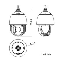 海康威视7寸监控高清室外光学变焦云台球机360度摄像头800万