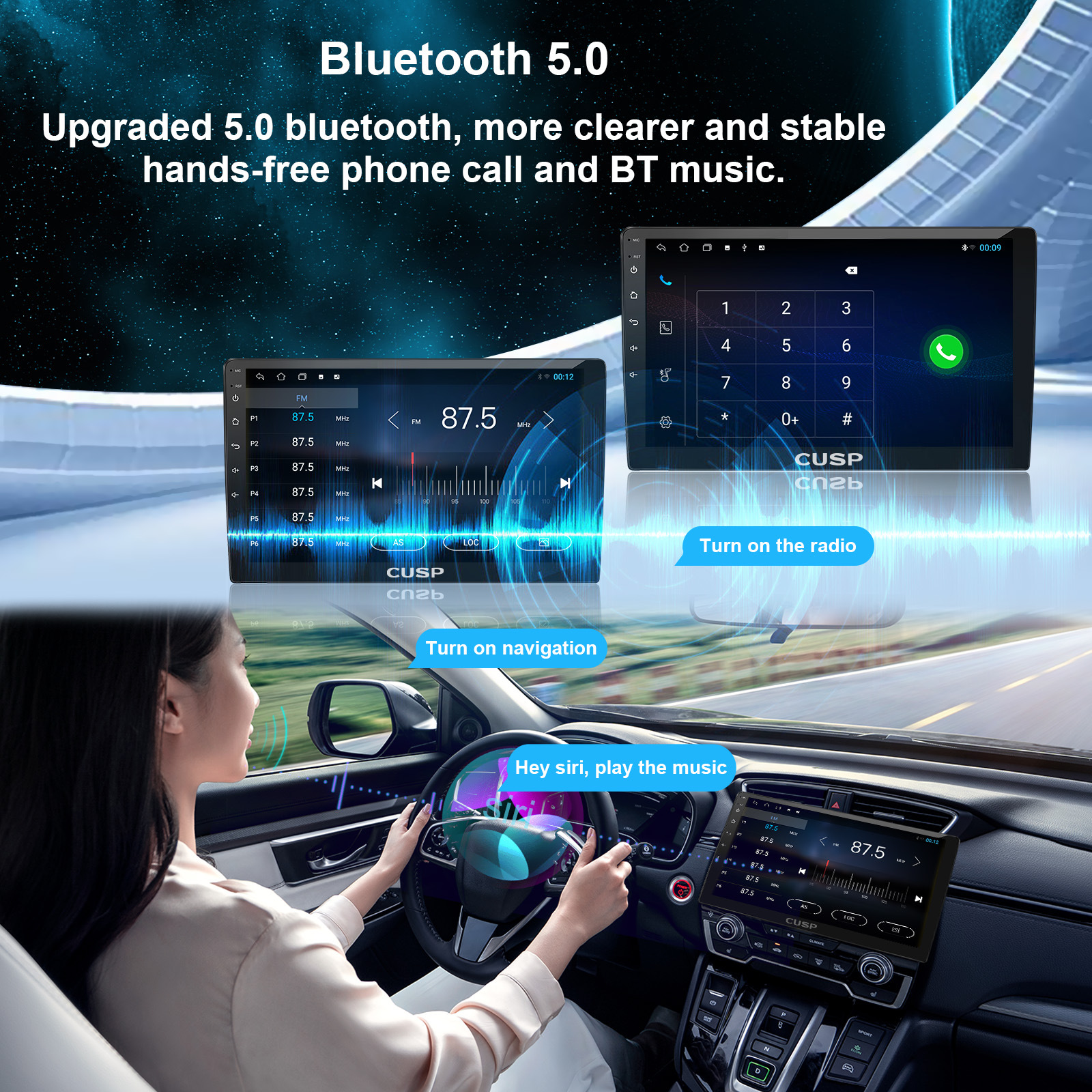 Car Navigation CarPlay 9-inch Screen Android Universal Smart Display