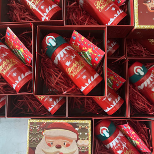 New Year gift stainless steel vacuum cup bounce cover portable Cup car creative cartoon Cup festive Christmas gift