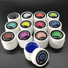 亚马逊美甲彩绘胶12色套装光疗甲油胶画花拉线实色胶高档指甲颜料