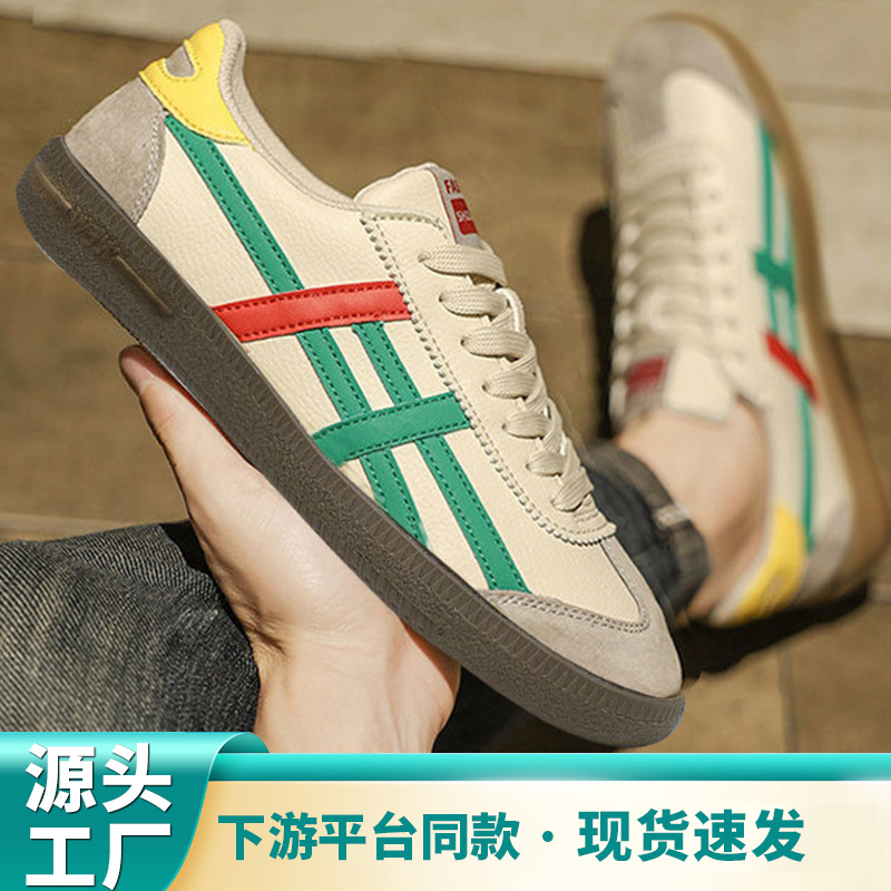 Spring and Autumn Men's Shoes Soft Sole Versatile Trendy Casual Breathable 2025 New Retro Sports Training Sneakers for Men