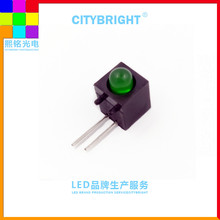 LED发光二极管F5绿色含单孔灯座带定位脚[厂家直销]