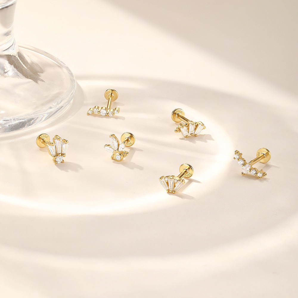 1g Weight Zircon Inlay Material Ear Studs Classification Ear Cartilage Rings & Studs Piercing Type 1 Piece Quantity Daily Occasion 925 Sterling Silver Material Geometric Pattern All Seasons Season Unisex Gender Elegant, Simple Style Style 1 Piece Ear Cartilage Rings & Studs Elegant Simple Style Geometric 925 Sterling Silver Zircon Ear Cartilage Rings & Studs 15