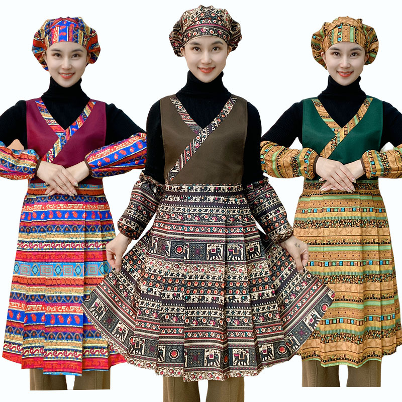 Retro Style Horse Face Apron Waterproof and Oil-proof Kitchen Household Restaurant Restaurant Restaurant Hotpot Restaurant Waiter Work Clothes