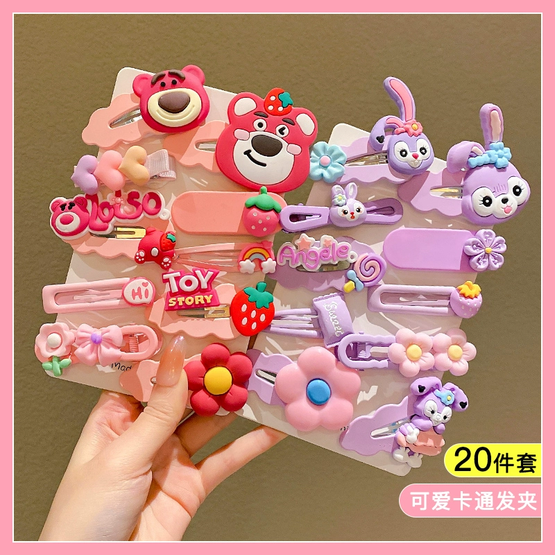 Д Cartoon hairgrip, милая детская заколка для волос, шпильки, клубничка, цветочная
