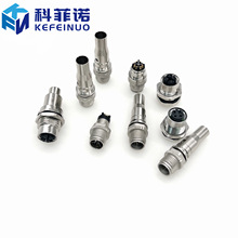 M12以太网防水连接器8芯X-code公头 视觉工业相机专用航空插头