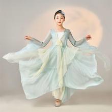 夏季新款儿童中国古典扇子舞表演出服女孩飘逸超仙气伞舞民族服装
