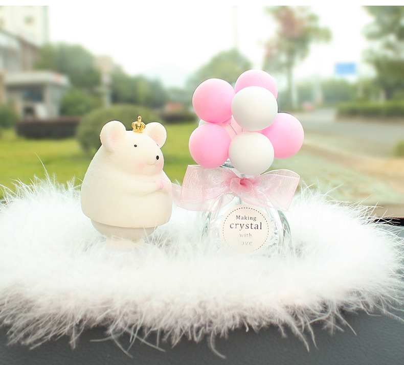 Color Confession Balloon Car Ornaments Cute Cartoon Creative Aroma Bottle Dashboard Balloon Car Decoration Batch