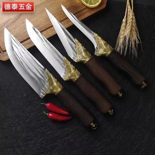 Longquan hand-forged bone cutting knife split knife pig butcher cattle sheep commercial knife sharp knife bone cutting four-piece set Wholesale