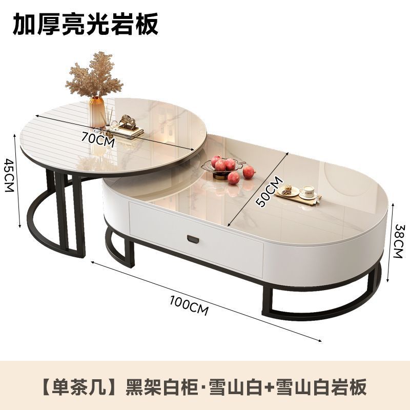 블랙 프레임 화이트 캐비닛 + 스노우 마운틴 화이트 더블 슬레이트