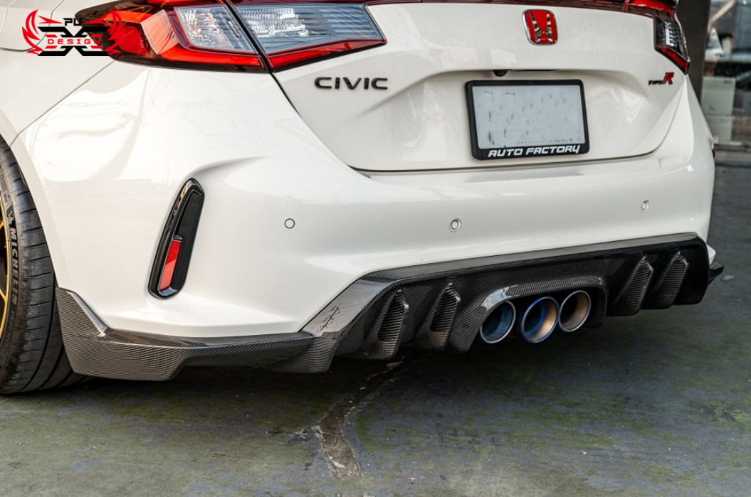 Suitable for Honda 11Th Generation Civic Fl5 Type R Upgraded Carbon Fiber Rear Lip Modification Ad Style Rear Bumper Lip