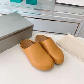 2024秋新款圆头外穿懒人拖鞋包头鞋厚底穆勒鞋情侣鞋单鞋女鞋男鞋