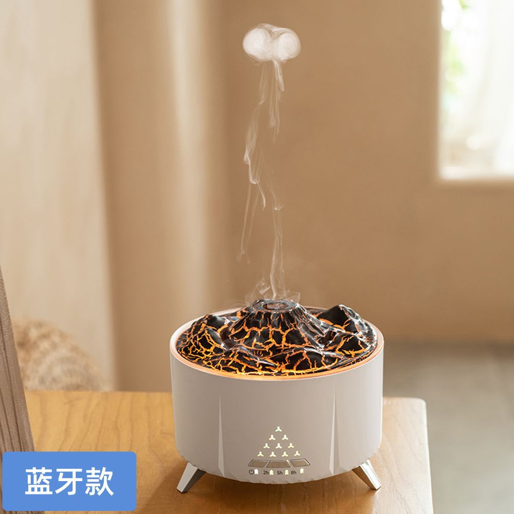 Nuevo ruido blanco volcán aromaterapia máquina humidificador hogar Bluetooth Altavoz de escritorio aceite esencial fragancia aire agua reabastecimiento instrumento