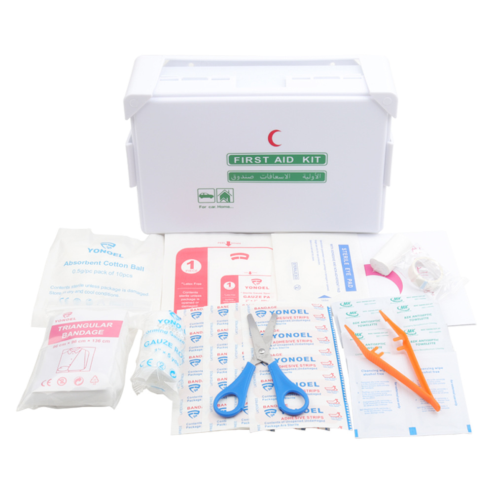 Middle East Hot-Selling Emergency Box Car Emergency Saudi Dubai First Aid Box Wall-Mounted Plastic First Aid Box