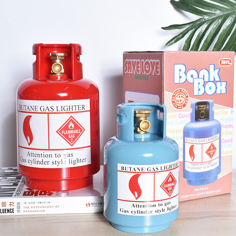Children's Christmas gifts, small gifts, creative home furnishings, gas bottle piggy bank, gas bucket piggy bank