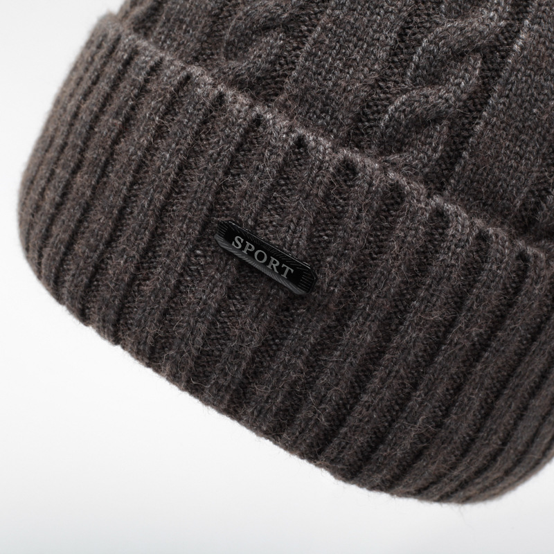 Women's Knitted Baseball Cap Wool Warm Winter Hat Ear Protection_voghion.com
