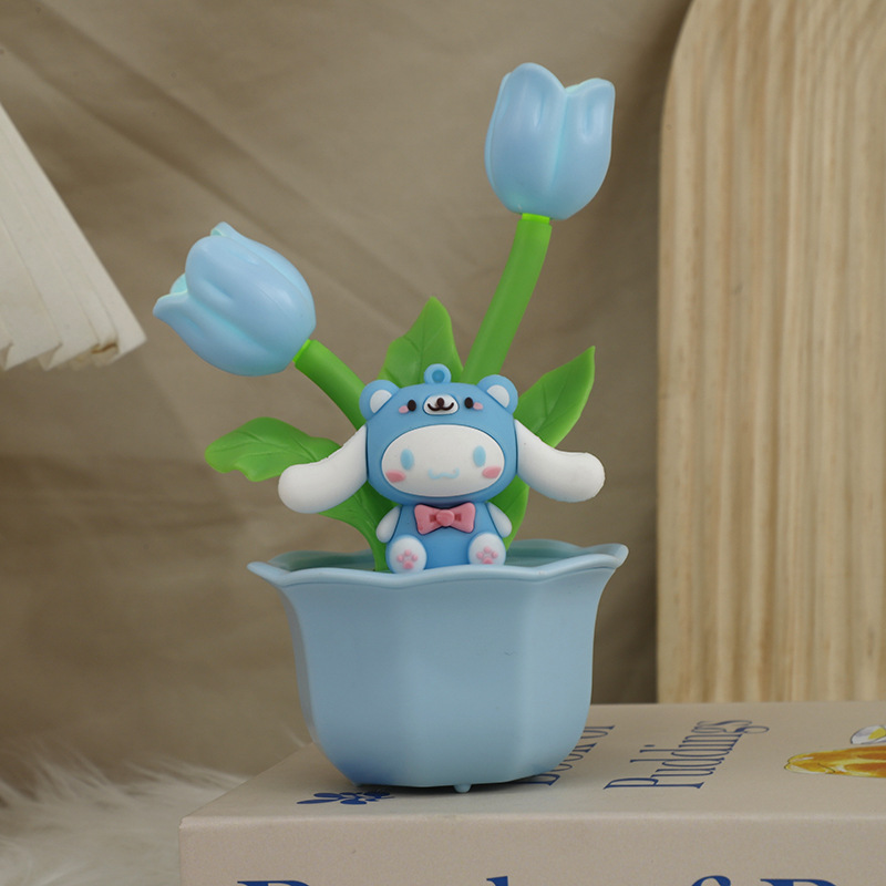 블루 유구이 개 야간 조명