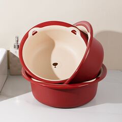 洗面器の家庭用の大きいサイズのプラスチックのたらいは厚くて丈夫です。