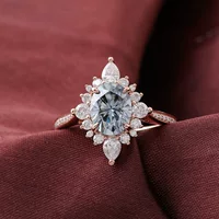 Внешняя торговля денье серый Mosane 18K Золотое кольцо Mosane бриллиантовое кольцо Европа и Соединенные Штаты трансграничные поставки завода