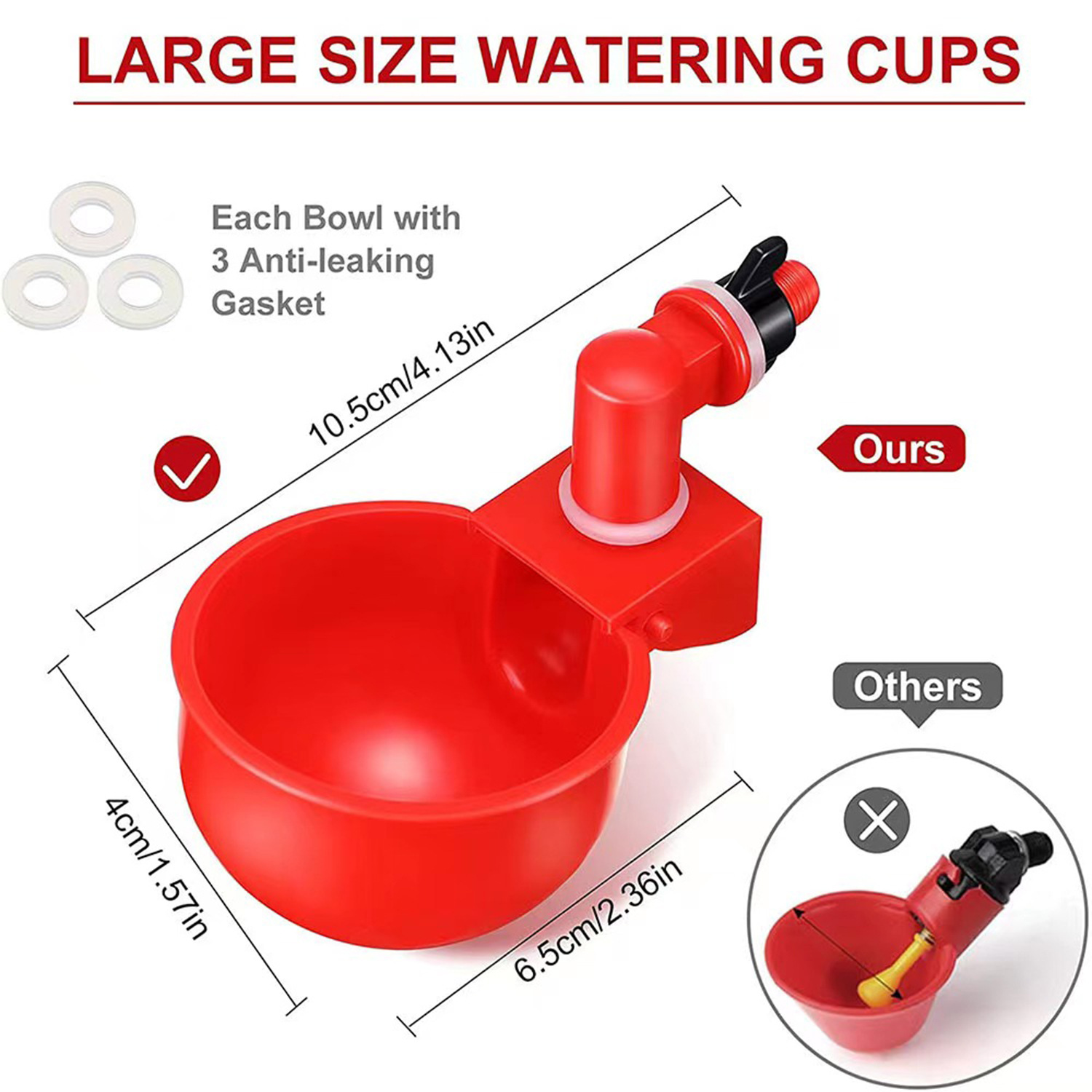 Chicken Water Bowl, Poultry Automatic Drinking Bowl, Chicken Drinking Cup, Automatic Chicken Waterer, Chicken Water Dispenser, Factory Direct Sales, Cross-border
