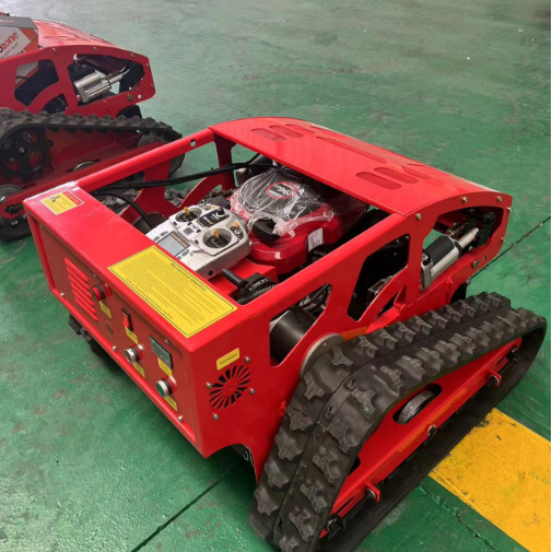 出口小型履带式遥控割草机 油电混合割草开荒 遥控操作割草除草机