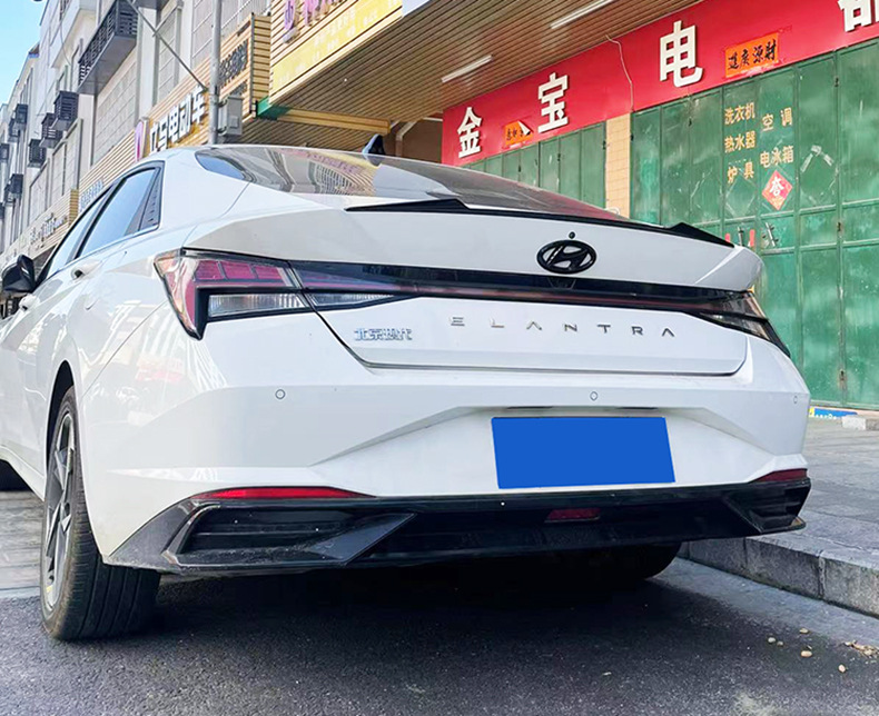 Specially Used for Hyundai Elantra Rear Wing 21-24 Seventh Generation New Elantra Modified Pressure Tail Fixed Wind Wing Without Punching