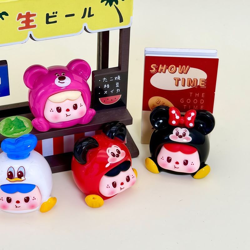 卡通迪迪饱饱盲袋萌粒 diy饰品配件挂件钥匙扣公仔桌面树脂小摆件|undefined