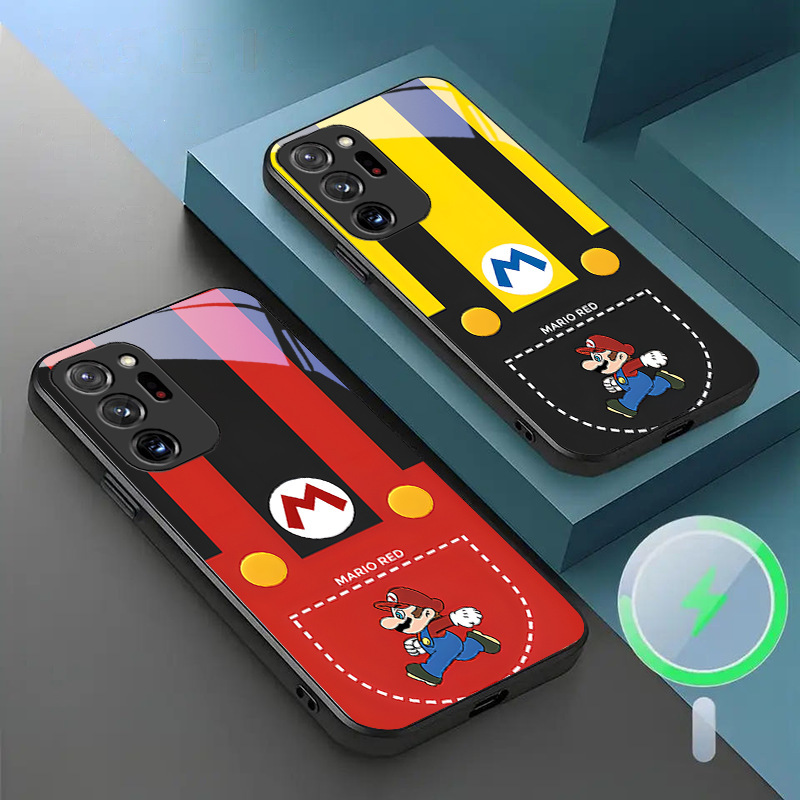 Suitable for Samsung S11 Mobile Phone Case S20 Super Mario S21 Anime S24Pro Mario S25 Magnetic Fe Anti-Fall