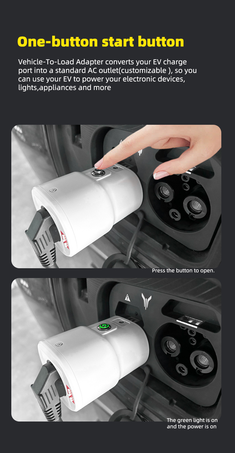 Carefully Selected V2L Brazil External Charging Byd Power Take-Off Ccs2 Vehicle-Use Type2 European Standard Discharge Gun Discharger
