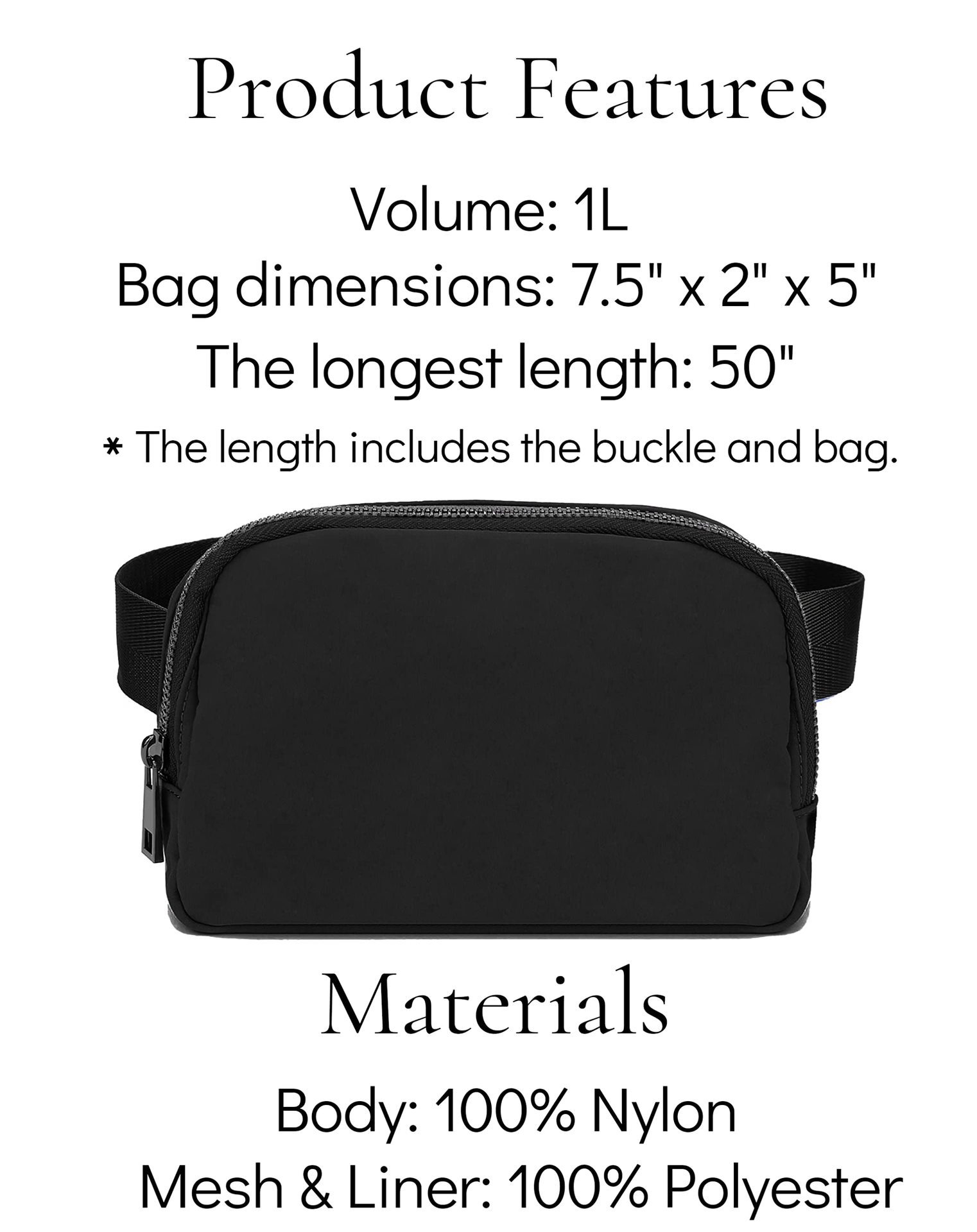 Women's with adjustable waistband, fashionable running and hiking waist bag_voghion.com