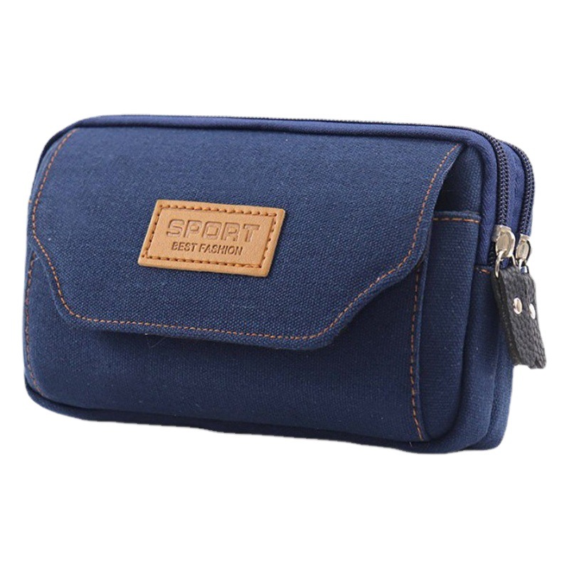 Amazon's Best-Selling New Men's Vertical Belt-Worn Phone Bag, Multi-Functional Large-Capacity Horizontal Hand-Held Waist Bag