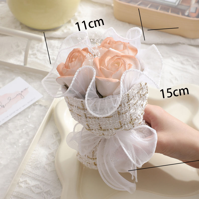 Pastoral Flower Bow Knot Soap Flower Party Date Festival Bouquet display picture 4