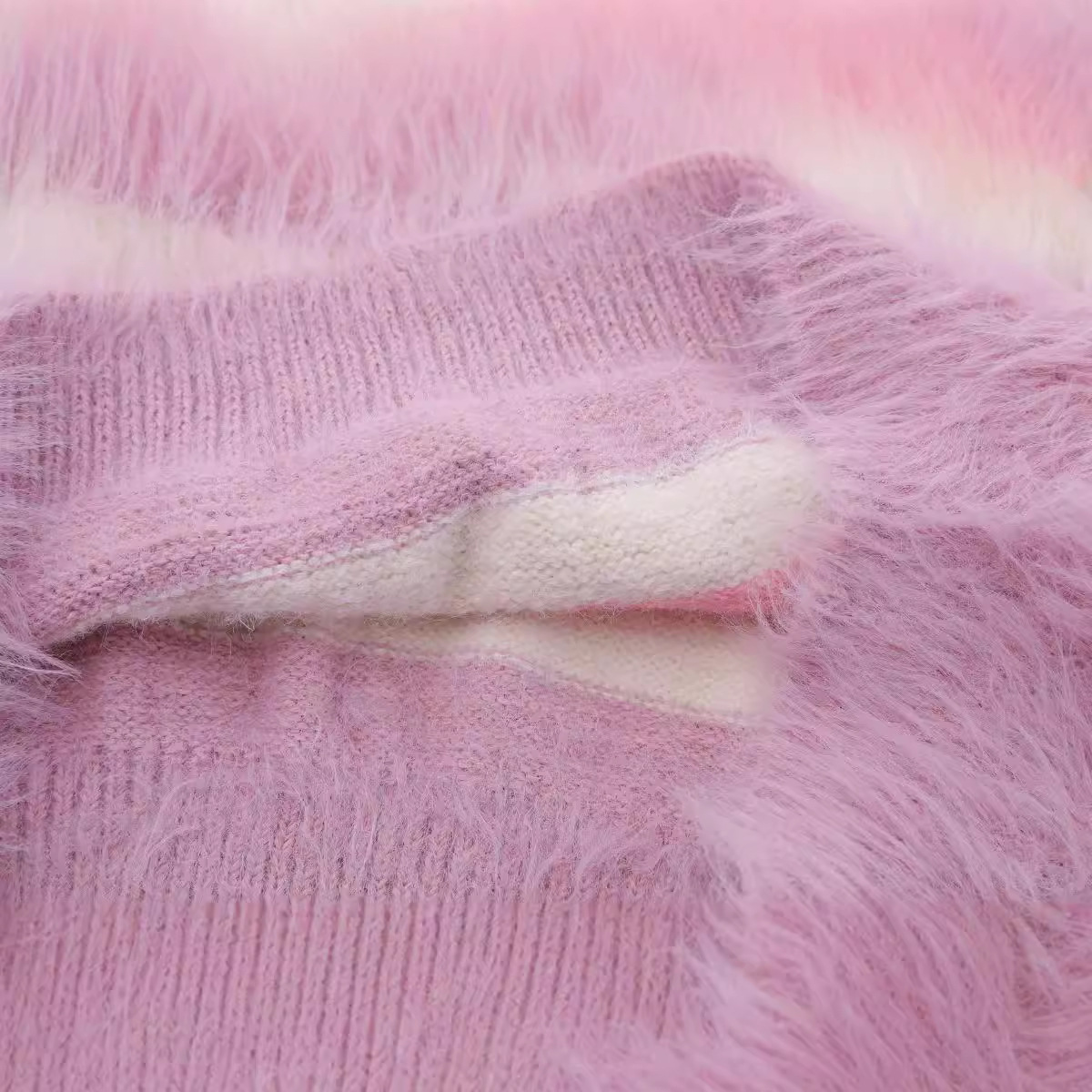 (2개) 2024 가을과 겨울 새로운 느슨한 게으른 스타일 미국 스타일 캐주얼 편안한 줄무늬 모방 밍크 양털 니트 니트 스웨터를 입고