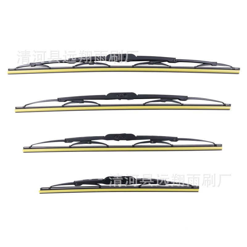 Car Wiper Blades Universal U-Shaped Ribbed Iron Wiper Blades High-Definition Silent Universal Wiper Blades