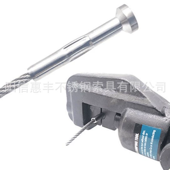 Клемма кабеля ограждения лестницы головки волны плоской верхней части нержавеющей стали соединителя веревочки провода 1/8