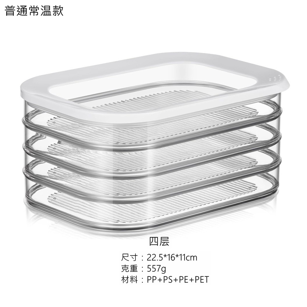 Caja de almacenamiento transparente transparente para lavado a máquina especial transfronterizo con tapa para refrigerador de cocina de grado alimenticio
