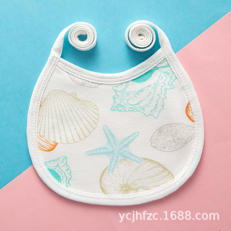 Bebé con cordones a prueba de agua babero recién nacido suministros bebé con cordones bebé babero de algodón