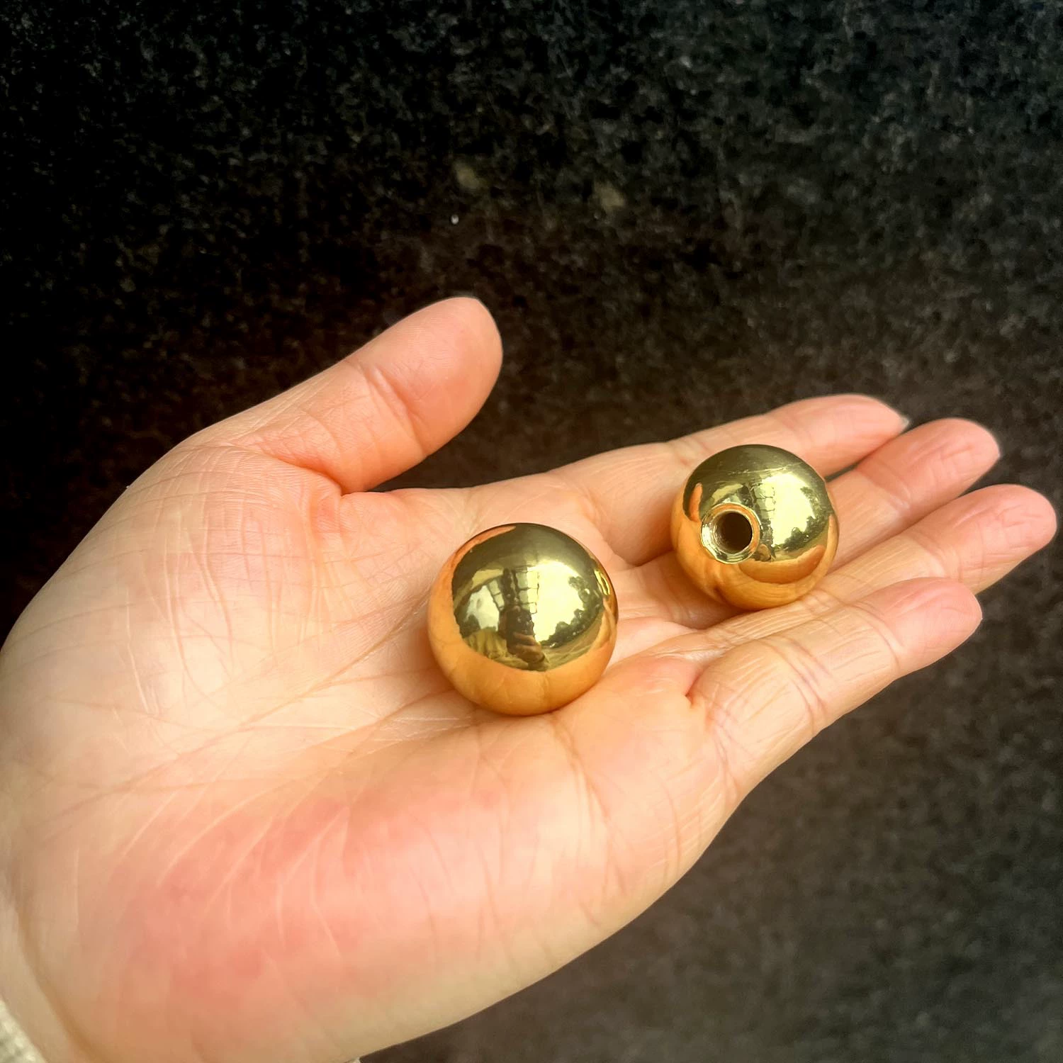 25 мм большая массивная шаровая настольная лампа, декоративная ручка, позолоченная настольная лампа, декоративная верхняя головка, резьба 1/4-27