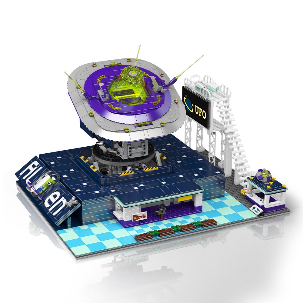 11024 platillos voladores alienígenas OVNIS adornos de bloques de construcción para niños y niñas regalo puzzle