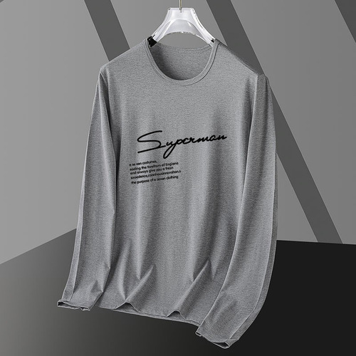 Wow Quick Return Spring and Autumn Season Hip-Hop Round Neck Quick-Dry Slimming Casual Men's Versatile Sport Print Top Underwear