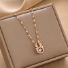 Necklace stainless steel, fashionable accessory, chain for key bag , suitable for import, simple and elegant design