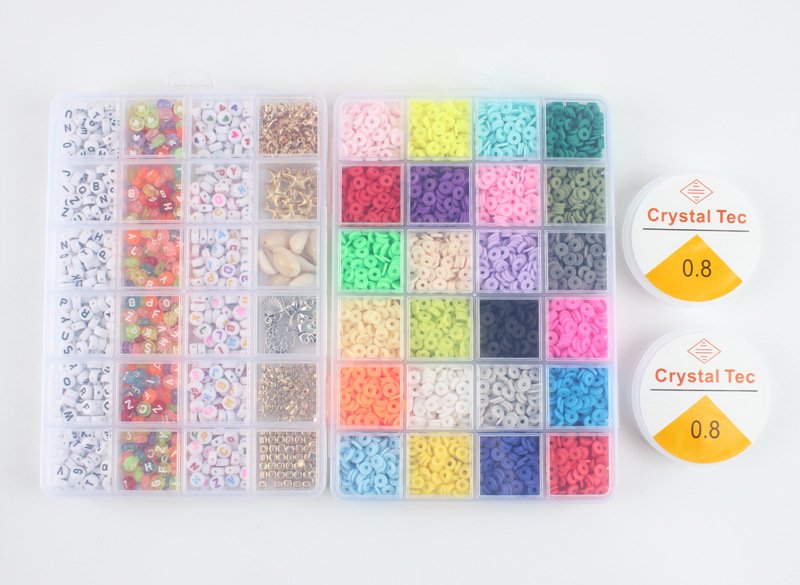 Letter, Starfish, Shell Pattern 1 Set Alloy Plastic Soft Clay Letter Starfish Shell DIY Jewelry Accessories Beads