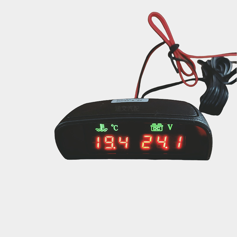 Digital display meter car truck voltage water temperature meter horizontal electronic digital combination meter 12V24V universal excavator modification Digital display meter car truck voltage water temperature meter horizontal electronic digital combination meter 12V24V universal excavator modification