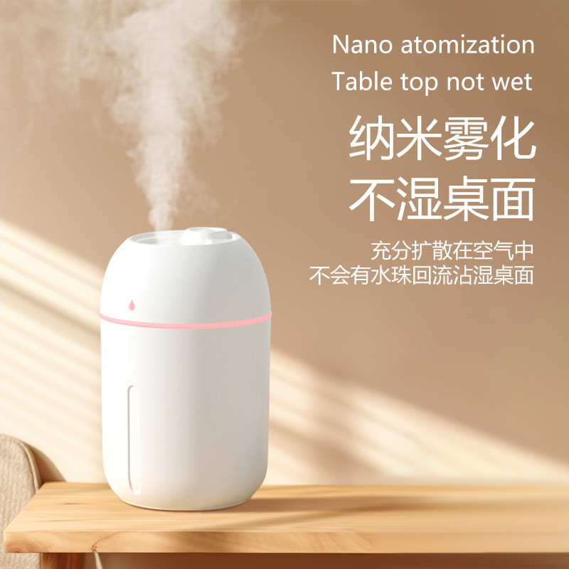 クリエイティブギフト 2025 新しい USB 小型家庭用加湿器寝室デスクトップアロマセラピーライトサイレントスプレー|undefined