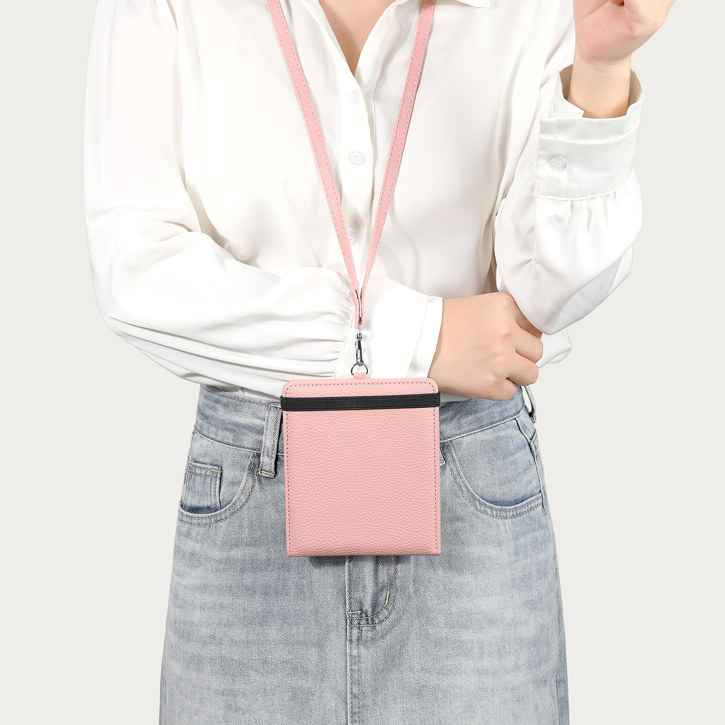 2025 nuevo cuello multifuncional bolso de cambio bolso de tarjetas de estilo japonés lindo bolso de tarjetas múltiples bolso de certificados de doble plegable