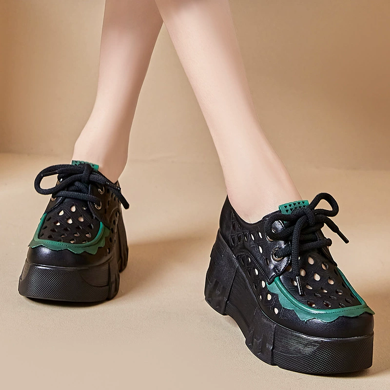 嫔妃丽人 Universal comfortable shoes platform for leisure, genuine leather